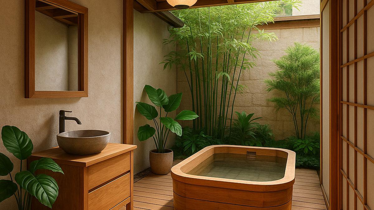 7 Inspirasi Kamar Mandi Semi Outdoor Bergaya Jepang, Estetik dengan Nuansa Alam