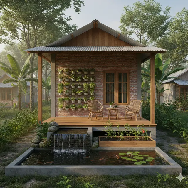 7 Model Rumah Mungil dengan Kebun, Teras dan Kolam Ikan Mini: Bikin Hunian Lebih Asri dan Nyaman Setiap Hari