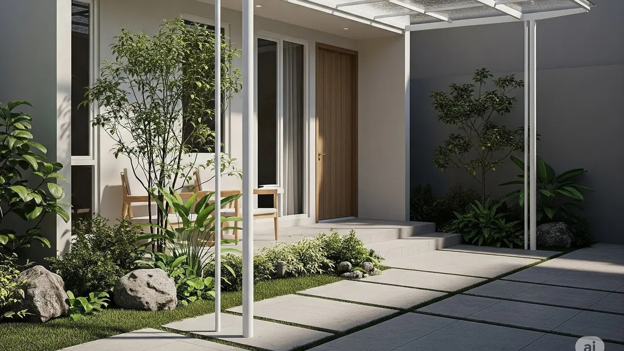 7 Model Kanopi Rumah Sederhana Minimalis Terbaru 2025, Cocok untuk Lahan Sempit