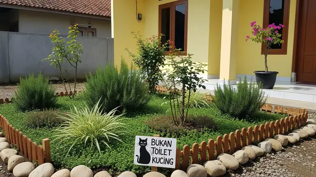Desain Taman Rumah yang Efektif Mencegah Kucing Liar Berak di Halaman