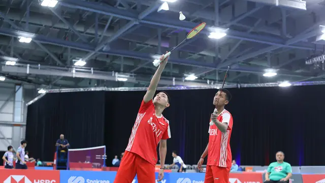 Muhammad Al Farizi/Nikolaus Joaquin - Tim Bulu Tangkis Indonesia - Kejuaraan Dunia Beregu Junior 2023