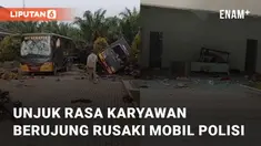 Puluhan buruh yang terlibat demo berujung rusuh dengan aparat kepolisian. Aksi ini terjadi di Kecamatan Jagoi, Kabupaten Bengkayang, Sabtu (19/08/2023)