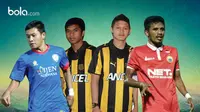 Alfin Tuasalamony, Syamir Alam, Reffa Money, dan Yericho Christiantoko (bola.com/Rudi Riana)