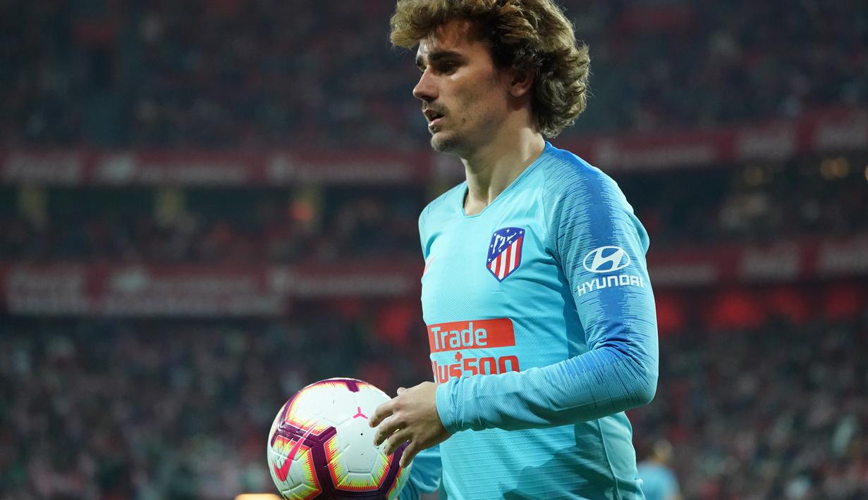 7. Antoine Griezmann (Atletico Madrid) - 14 gol dan 9 assist (AFP/Cesar Manso)