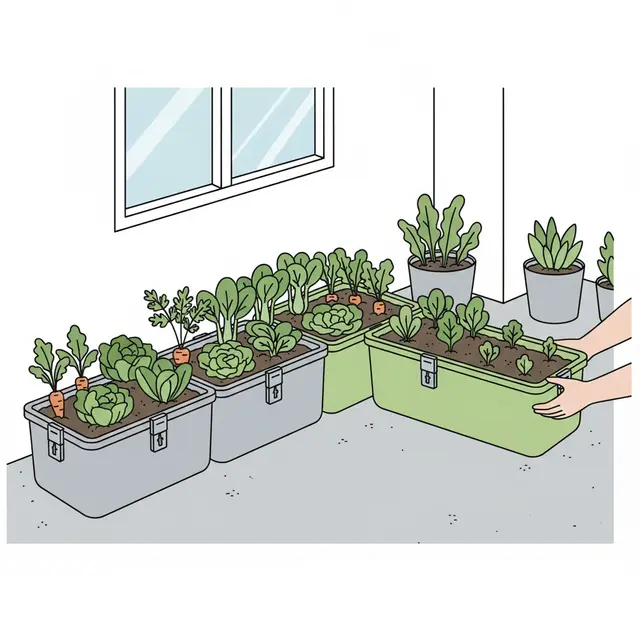 Planter Box Plastik Berpengunci (Gemini AI)