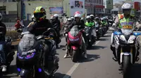 Suasana Touring Maxi Yamaha Day yang diselenggarakan di Bangka-Belitung