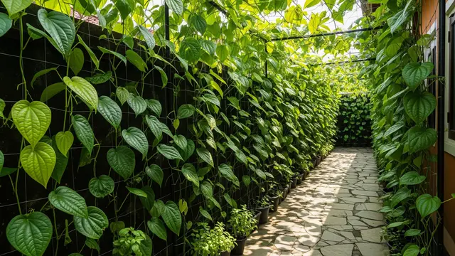 Tanaman Sirih, Ide Kebun Rambat Produktif untuk Lorong Rumah/Gemini AI
