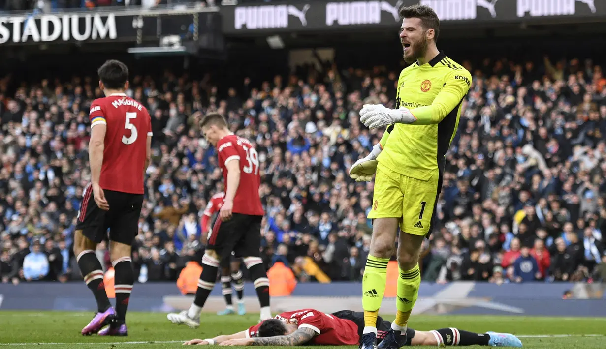 Namun apa daya, lemahnya barisan pertahanan Manchester United menjadi biang keladi setiap kekalahan. (AFP/Oli Scarff)