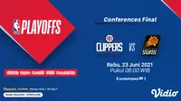 Jadwal dan Live Streaming NBA 2021 Conference Final di Vidio, Rabu 23 Juni. (Sumber : dok. vidio.com)