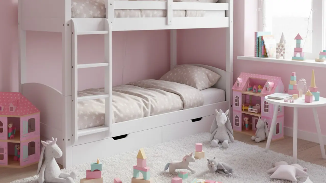 Desain Kamar Anak dengan Tempat Tidur Bertingkat. Gemini