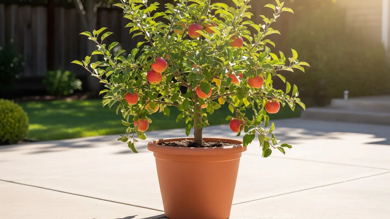 Pohon Buah yang Cocok untuk Halaman Full Cor Beton (Gambar: Gemini AI)