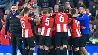 5. Athletic Bilbao - Los Leones terkenal dengan kebijakannya yang hanya menggunakan pemain keturunan Basque. Sejak berdiri pada 1898, klub yang bermarkas di San Memes itu belum pernah terdegradasi dari La Liga. (AFP/Ander Gillenea)