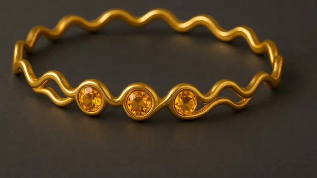 8 Model Gelang Emas 24 Karat dengan Batu Permata, Kombinasi Elegan & Berkelas