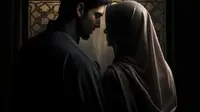 Ilustrasi pasangan muslim, menikah. (Photo Copyright by Freepik)