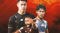 Piala Presiden 2022 - Johan Alfarizie, Moch. Fisabillah, Yuran Fernandes (Bola.com/Adreanus Titus)