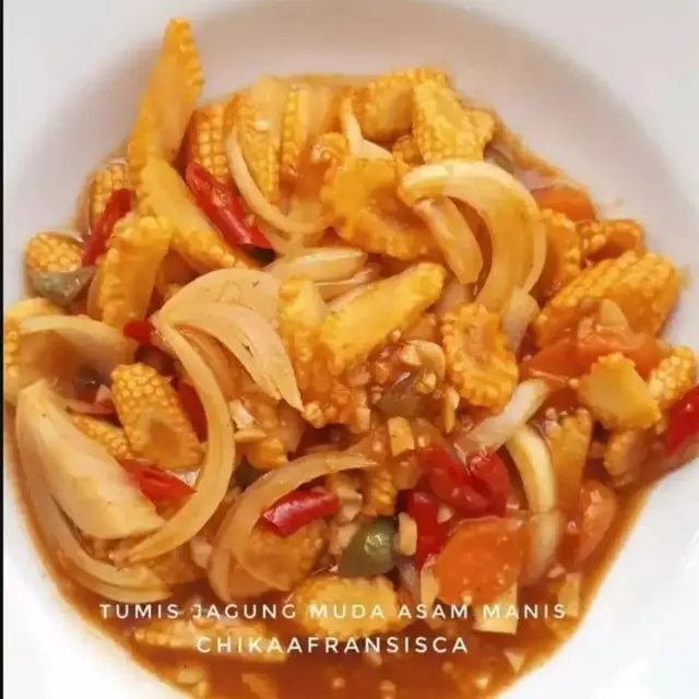 Jagung Muda Asam Manis foto: Instagram @chikaafransisca