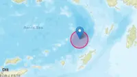 Gempa Magnitudo 5 mengguncang wilayah Tanimbar, Maluku, Senin siang (22/4/2024). (Liputan6.com/ Dok BMKG)