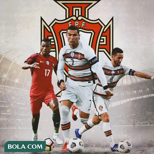Portugal - Joao Moutinho, Cristiano Ronaldo, Nani
