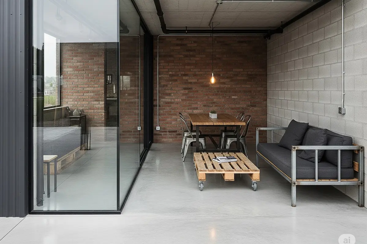 Gaya Industrial Minimalis