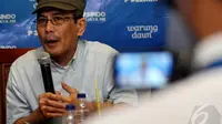 Ketua Tim Reformasi Tata Kelola Migas, Faisal Basri saat menjadi pembicara diskusi "Selamat Tinggal Premium", Jakarta, Sabtu (27/12/2014). (Liputan6.com/Miftahul Hayat)