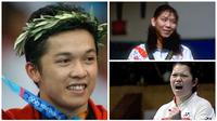Tiga pemain bulutangkis Indonesia yang berprestasi fenomenal di usia muda, Taufik Hidayat, Susy Susanti, dan Mia Audina. (Youtube/Pinterest/Wikipedia)