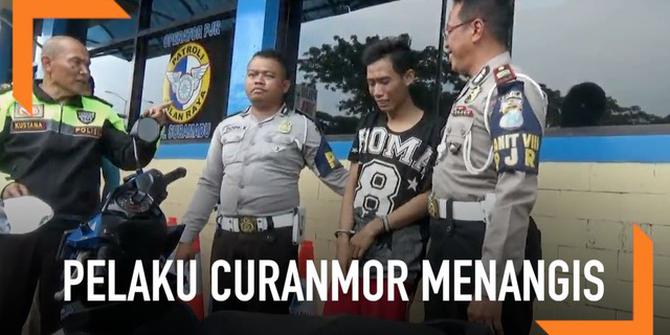 VIDEO: Ditangkap, Pelaku Curanmor Menangis di Hadapan Polisi