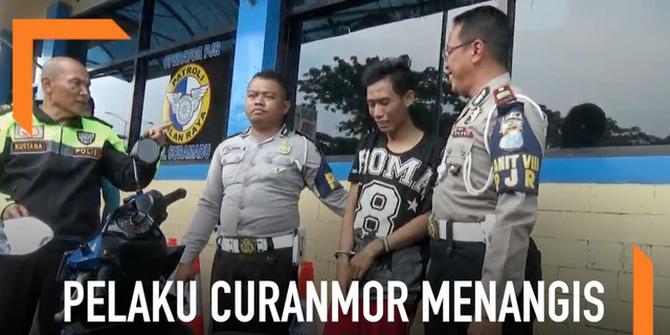 VIDEO: Ditangkap, Pelaku Curanmor Menangis di Hadapan Polisi