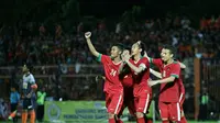 Timnas Indonesia U-19 mengalahkan Malang United 5-0 dalam laga uji coba di Stadion Gajayana, Malang, Selasa (20/6/2017). (PSSI)