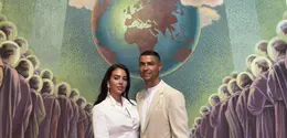 Tanpa ball gown, Georgina Rodriguez dan Cristiano Ronaldo kenakan busana serba putih formal di hari pernikahan (@voguemagazine)