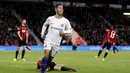 Pemain Chelsea, Eden Hazard menjadi penentu kemenangan timnya saat melawan AFC Bournemouth pada lanjutan Premier League di Vitality Stadium, Bournemouth, (28/10/2017). Chelsea menang 1-0. (Steven Paston/PA via AP)