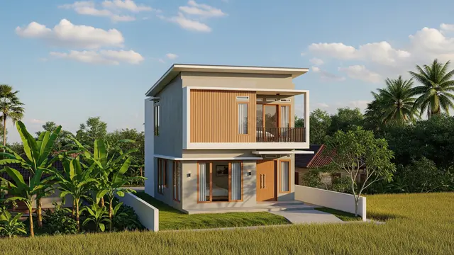 Desain Rumah 2 Lantai Budget Rp75 Juta di Desa/Gemini AI