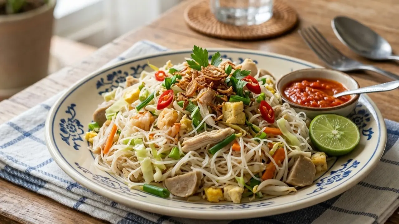 Cara Membuat Bihun Goreng Putih yang Gurih (AI Generated)