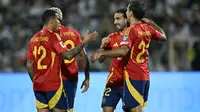 Timnas Spanyol meraih kemenangan 3-0 atas Bulgaria pada laga perdana Grup E Kualifikasi Piala Dunia 2026 zona Eropa di&nbsp;Vasil Levski National Stadium, Jumat (5/9/2025) dini hari WIB. (AFP/Nikolay DOYCHINOV)