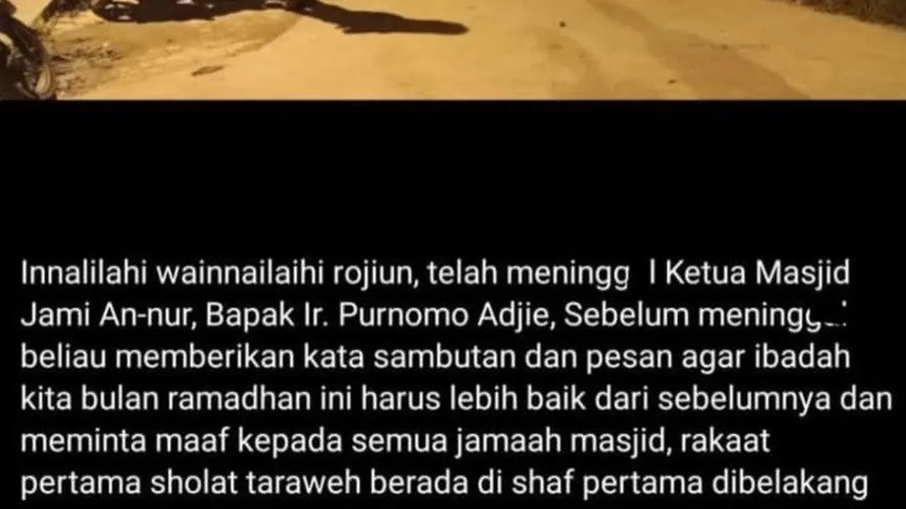 Ketua Masjid Meninggal