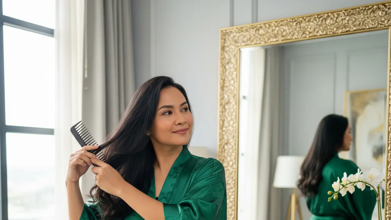 Model Rambut Panjang Ibu-Ibu yang Mudah Ditata. Gemini