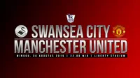 Swansea City vs Manchester United (Liputan6.com/Ari Wicaksono)