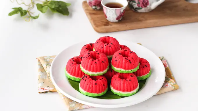 resep bolu kukus semangka