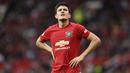 4. Harry Maguire - Pemain Manchester United ini mulai meniti karir sepak bola sebagai anak gawang di akademi Sheffield United. Bek Timnas Inggris ini menjadi kini berstatus sebagai bek termahal di dunia. (AFP/Oli Scarff)