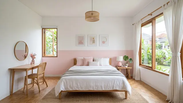 Tips Memadukan 2 Warna Cat Kamar Tidur (AI Generated)