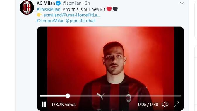 Seragam baru AC Milan musim 2020/2021 (Twitter)