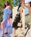 Pilihan outfit summer dari Shandy Aulia ketika berlibur keluar negeri.