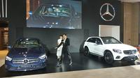 new B-Class dan GLC AMG Night Edition melantai di IIMS 2019. (Dian / Liputan6.com)