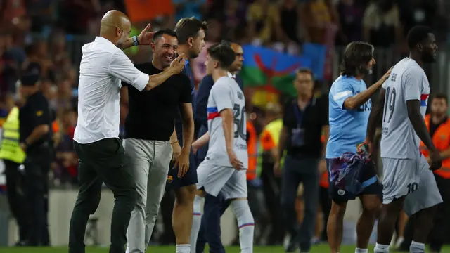 Duel pertama sebagai pelatih antara Xavi dan Guardiola-AP