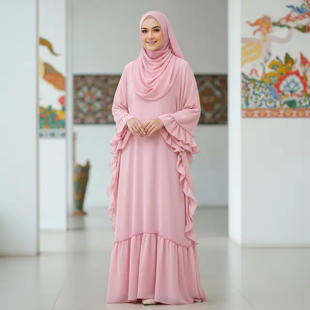 9 Model Gamis Chiffon Flowy Terbaru, Tampil Anggun dan Modern