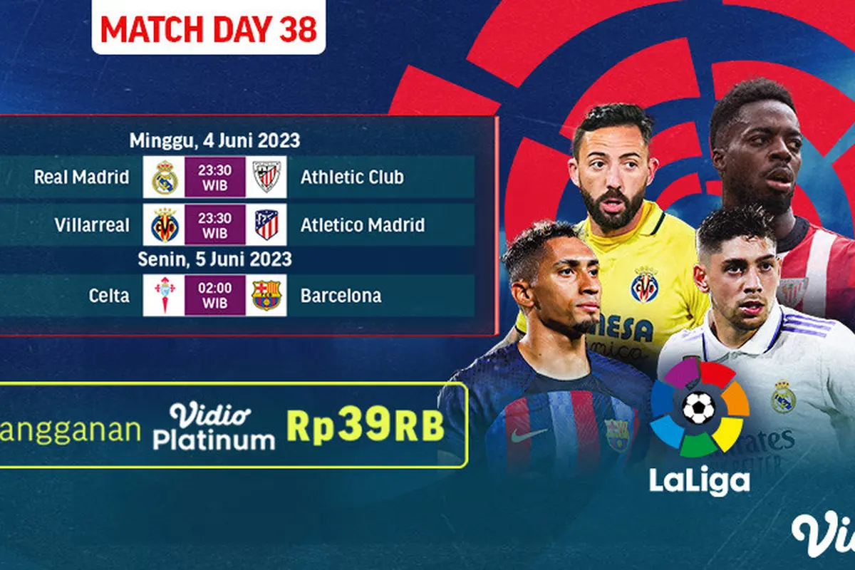 Jadwal dan Live Streaming La Liga Jornada ke-38 Ekslusif Vidio 4-5 Juni 2023 : Mallorca Vs Rayo Vallecano, Barcelona Vs Celta Vigo