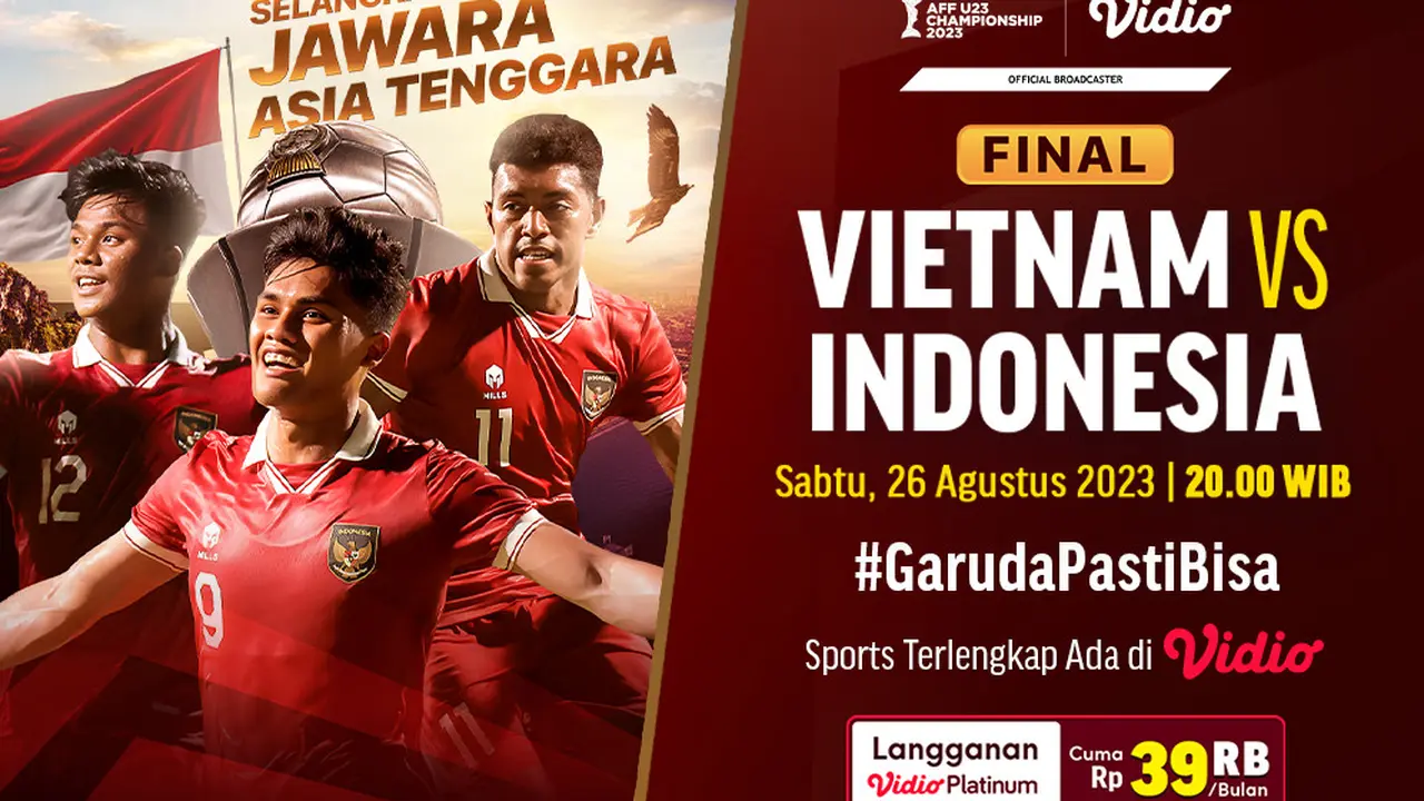 Siaran Langsung Vietnam U-23 Vs Timnas Indonesia U-23 di Vidio Pekan Ini