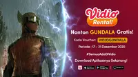 Yuk, Nonton Film Gundala Secara Gratis Selama Bulan Desember Hanya di Vidio. (sumber : Dok. vidio.com)