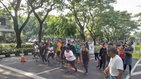 Under Armour rutin melakukan acara Run Crew di bilangan SCBD, Jakarta, Minggu (22/10/2017). (Bola.com/Andhika Putra)