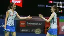Reaksi pebulu tangkis ganda putri Jepang Nami Matsuyama/Chiharu Shida saat melawan pebulu tangkis ganda putri Jepang Yuki Fukusima/Sayaka Hirota pada pertandingan final East Ventures Indonesia Open 2022 di Istora Senayan, Jakarta, Minggu (19/6/2022). Nami Matsuyama/Chiharu Shida menjuarai East Ventures Indonesia Open 2022 usai mengalahkan Yuki Fukusima/Sayaka Hirota dengan skor 18-21, 21-14, dan 21-17. (Liputan6.com/Faizal Fanani)