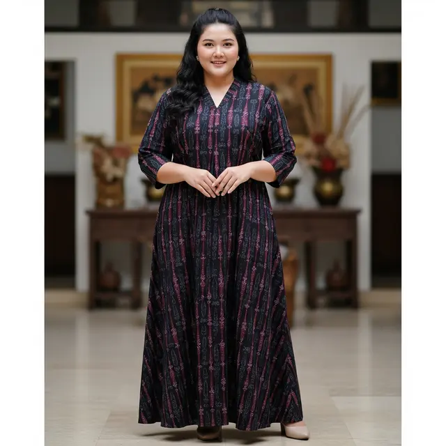 Model Batik Plus Size (Image by GeminiAI)